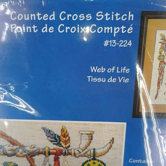 Janlynn Web Of Life Counted Cross Stitch Kit With Aida Fabric & Floss 11" X 14" - Picture 5 of 7